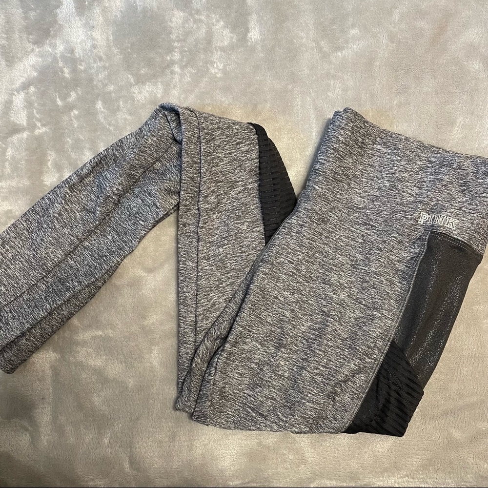 PINK‎ Victoria’s Secret Ultimate Leggings Athletic Comfort Mesh Siding Sparkle